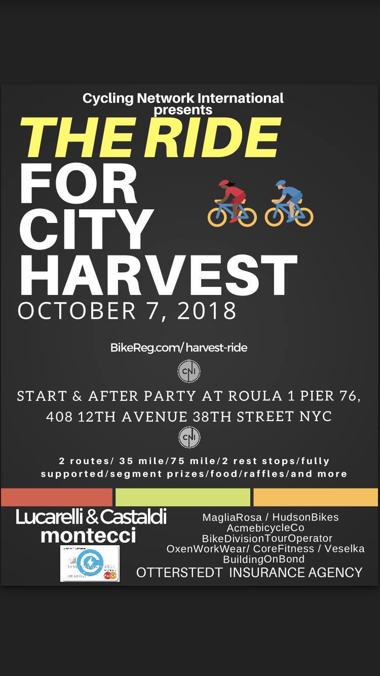 Ride for city harvest